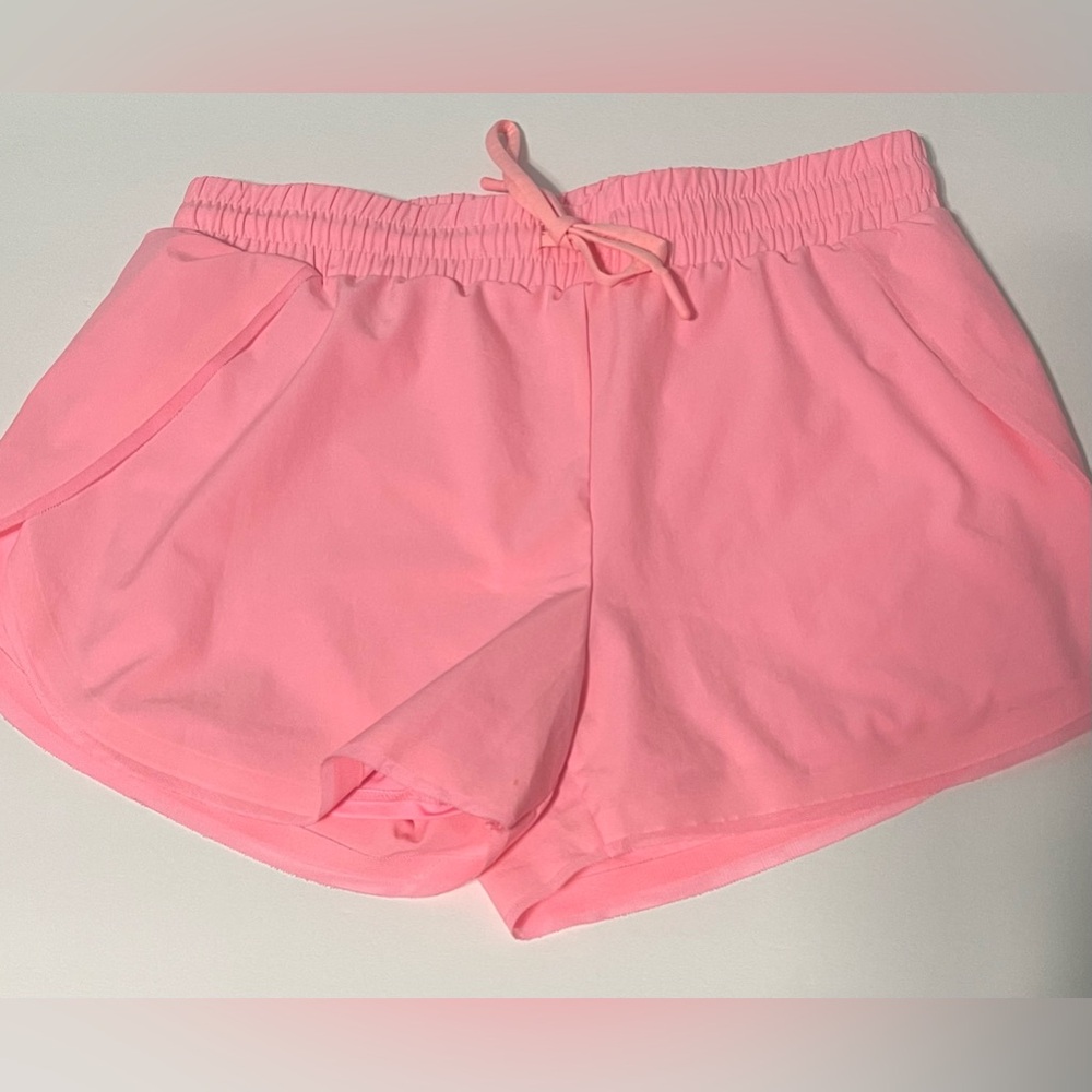 Zyia Active Neon Pink Flow Shorts Lined w Pockets & Drawstring Size S